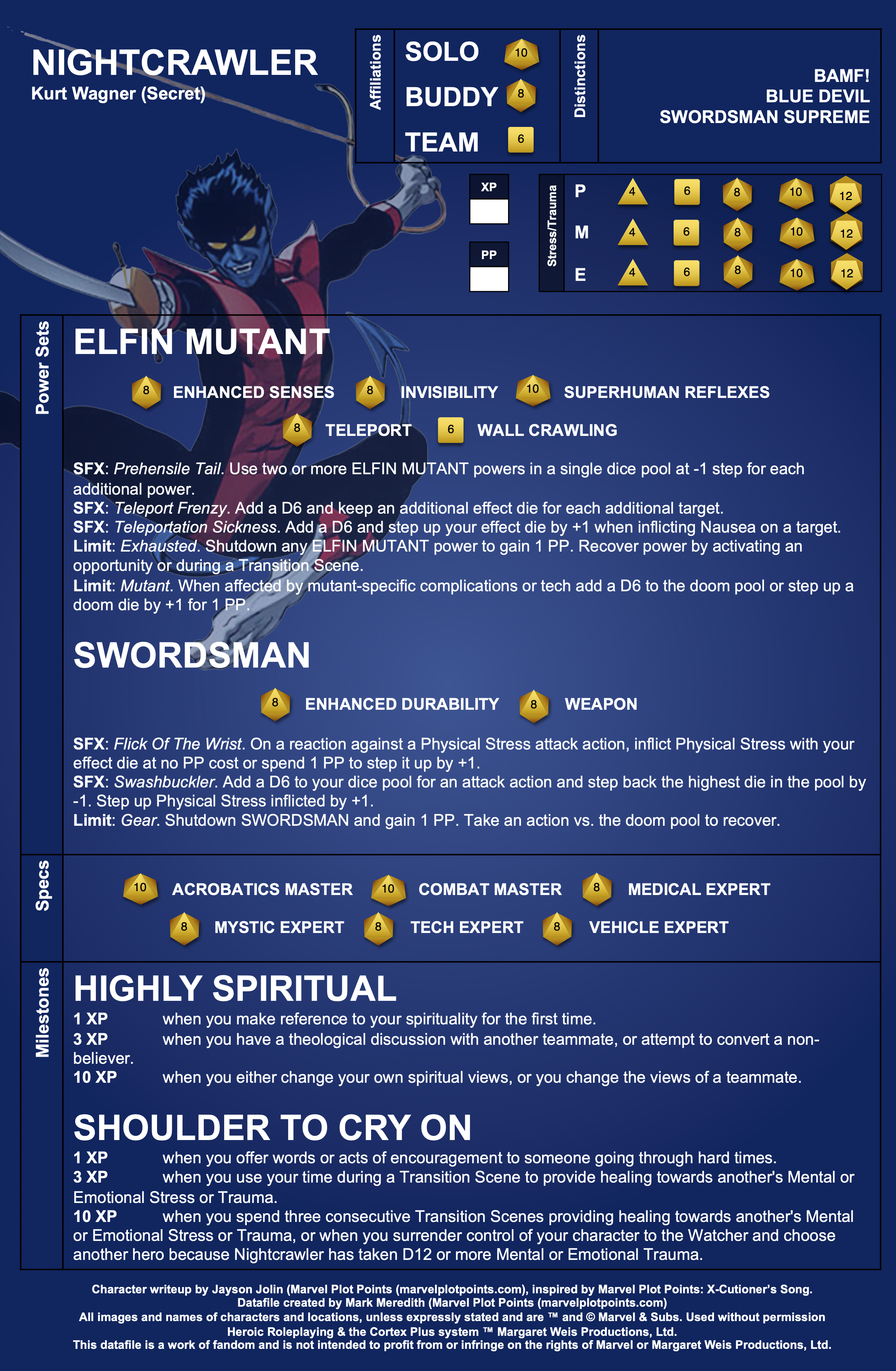 Datafile: Nightcrawler ’97 | Marvel Plot Points